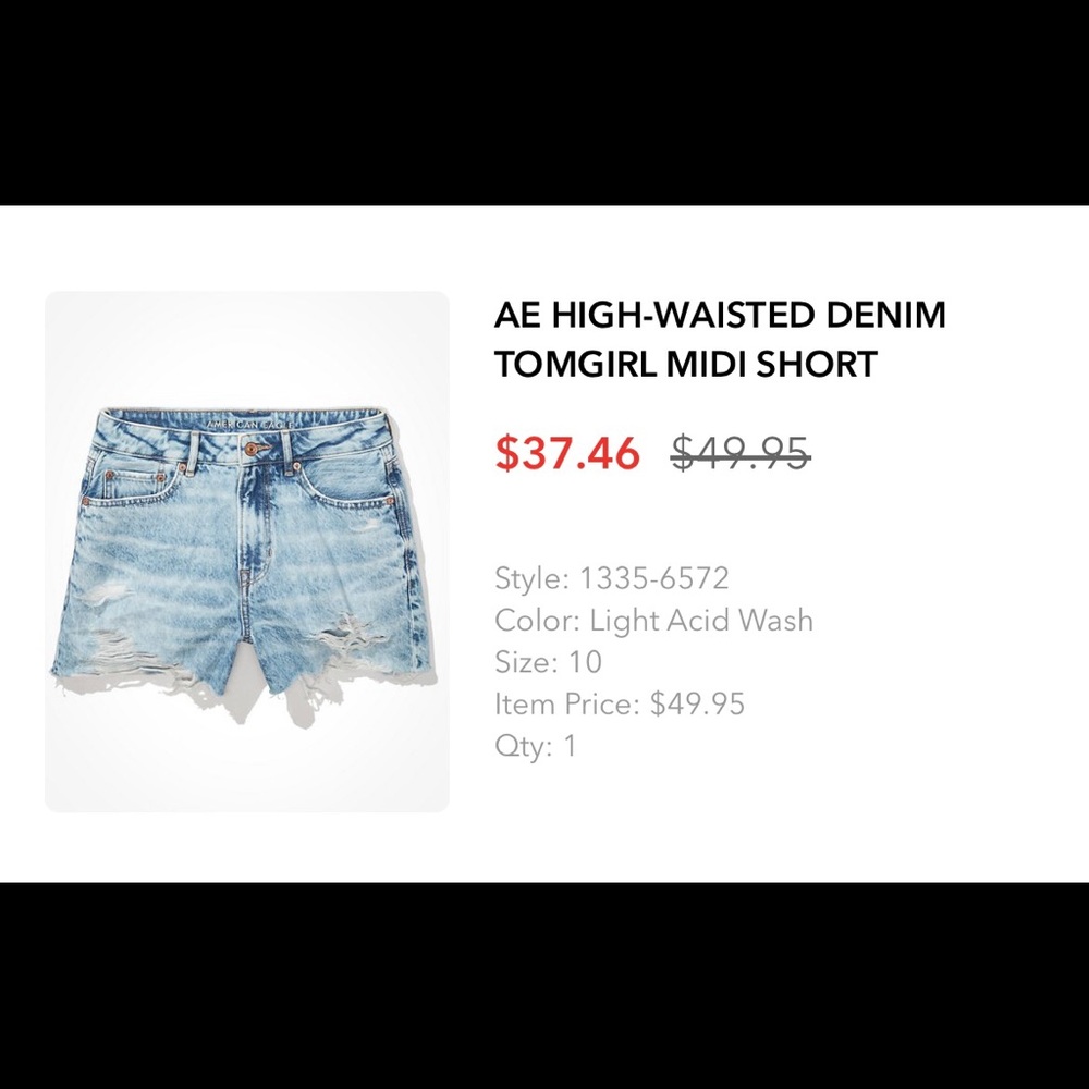 American eagle high waisted tomgirl midi shorts